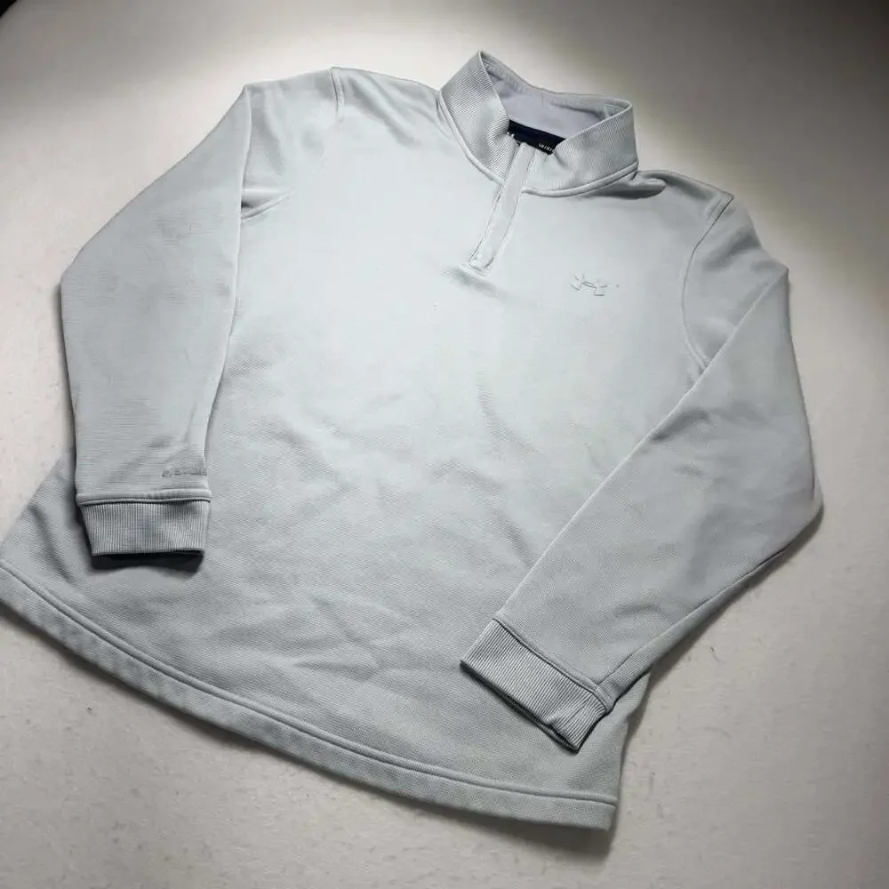 Under Armour ColdGear Loose 1/4 Zip Pullover Gray Mens Size Large